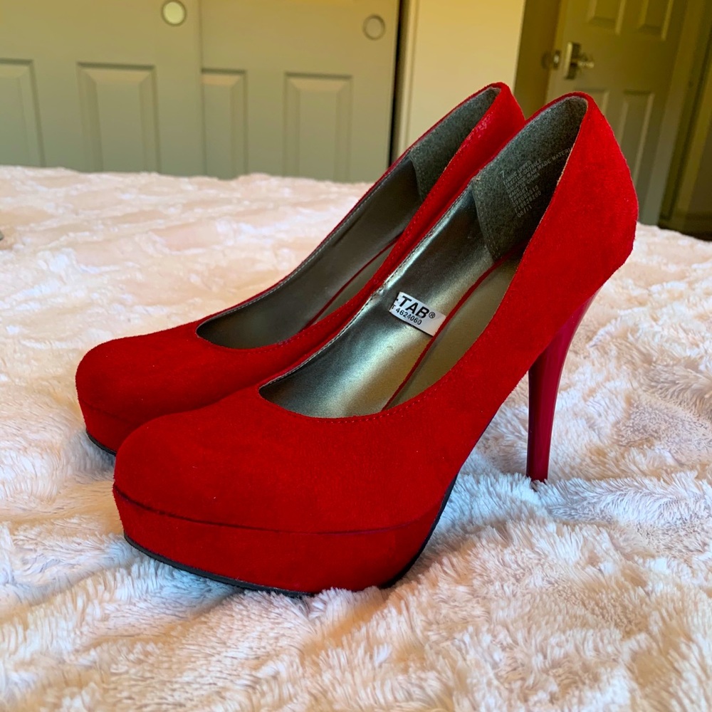 Red Mossino Heels size 7